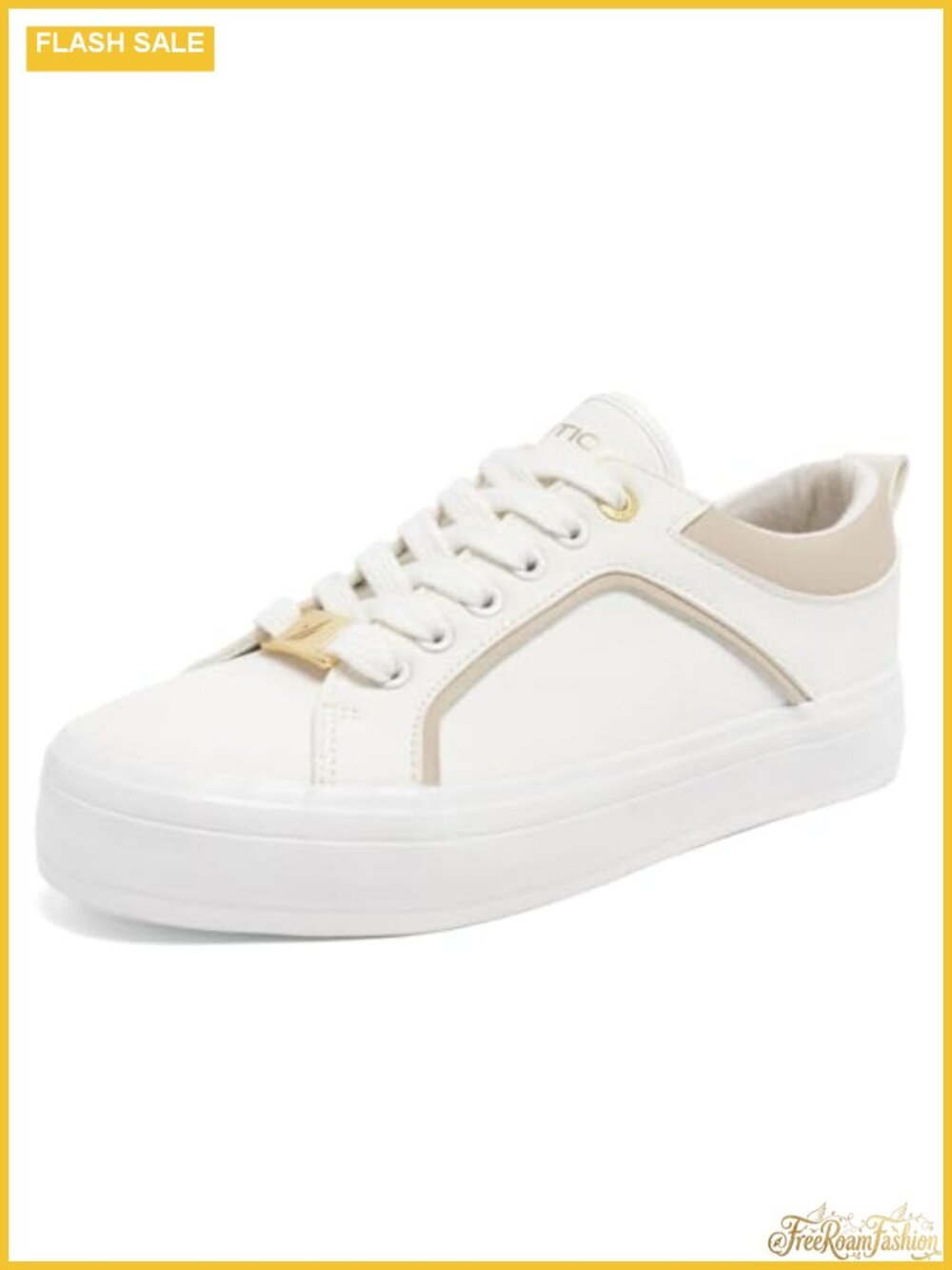 Women Lace-Up Fashion Sneakers Low-Top Tennis Casual Shoes Padded Insole